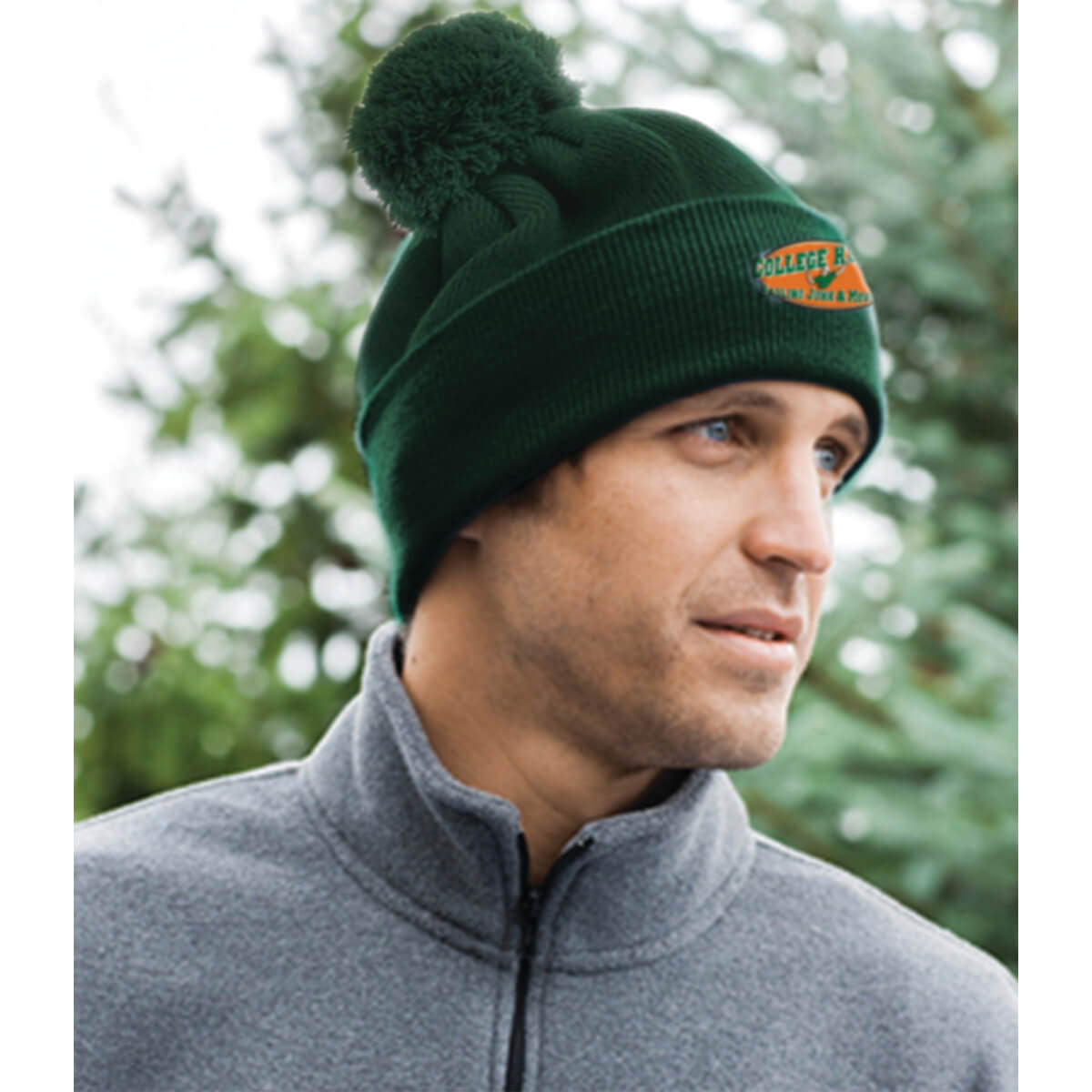 Cuffed Beanie with Pom