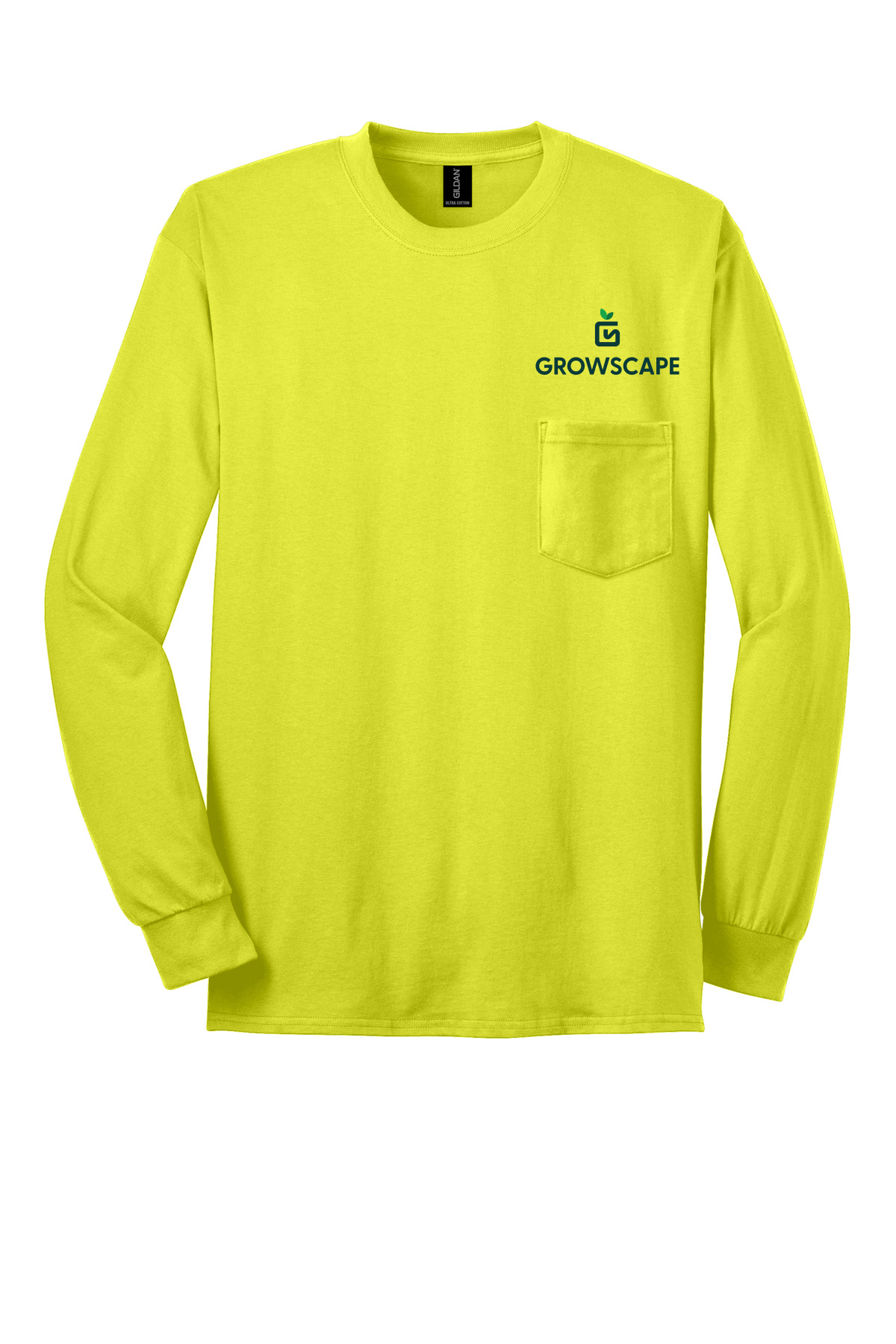 Gildan - Ultra Cotton 100% US Cotton Long Sleeve T-Shirt with Pocket. 2410