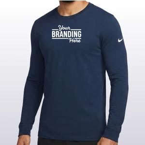 Nike Dri-FIT Cotton/Poly Long Sleeve Tee. NKBQ5230