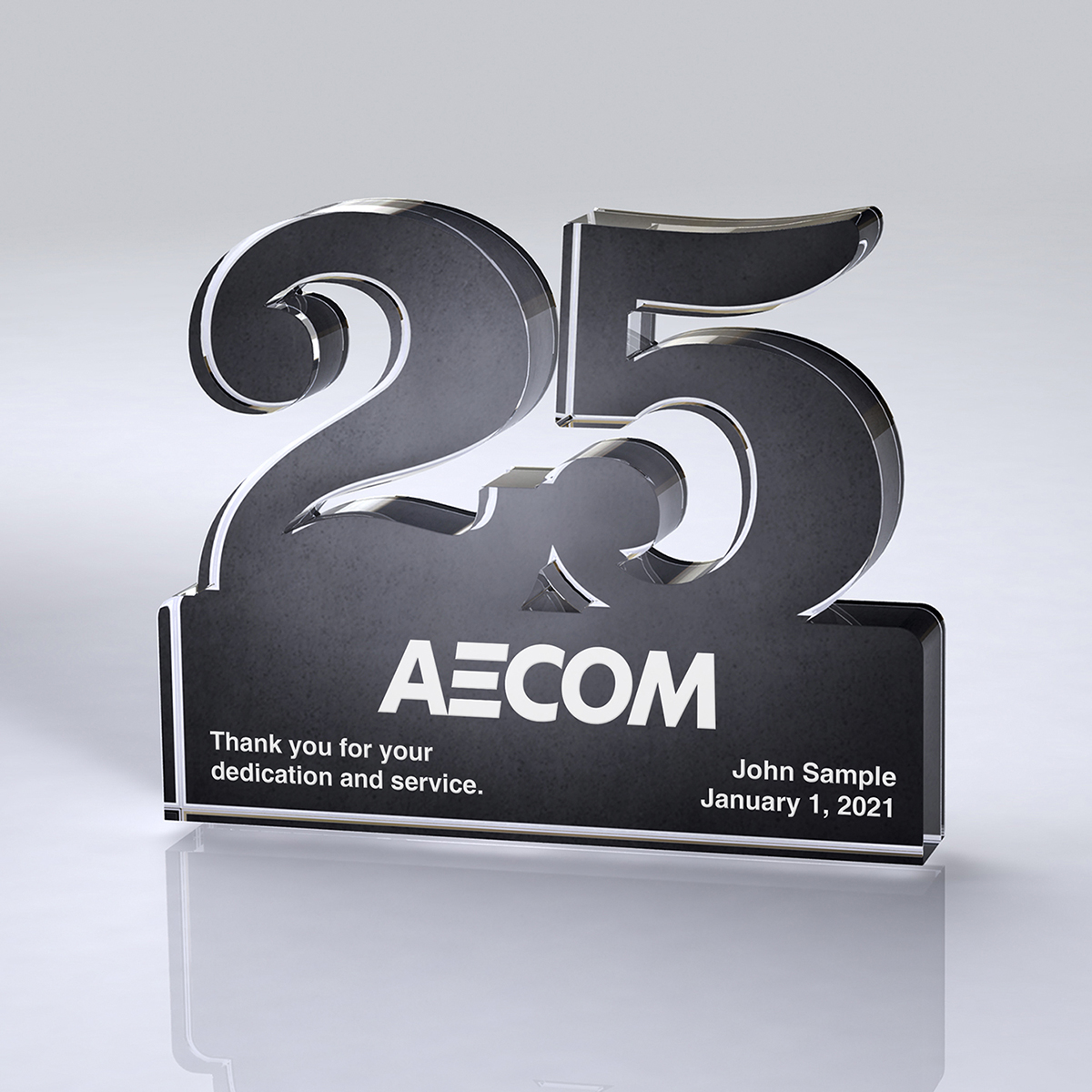 Freestanding 25-Year Anniversary Award
