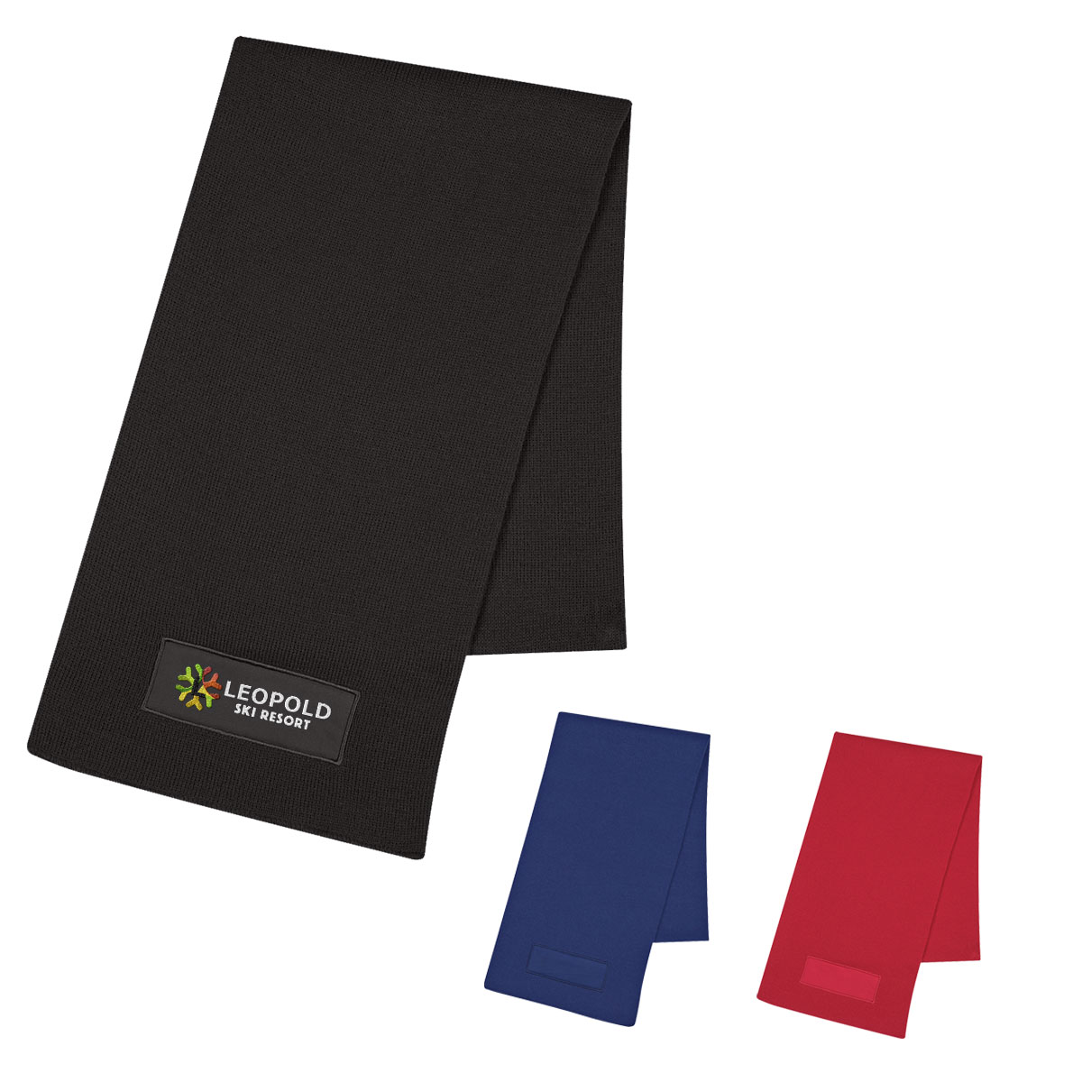 Knit Scarf with Patch