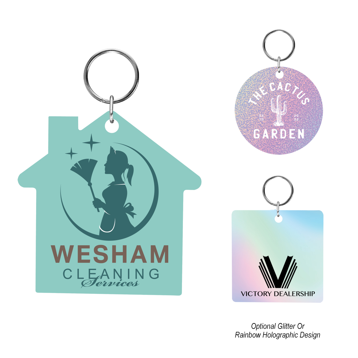 Acrylic Key Tag Custom Shape 2