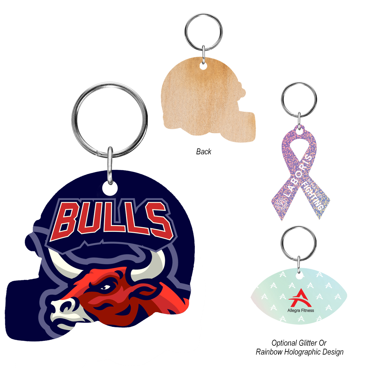 Full Color Wood Key Tag