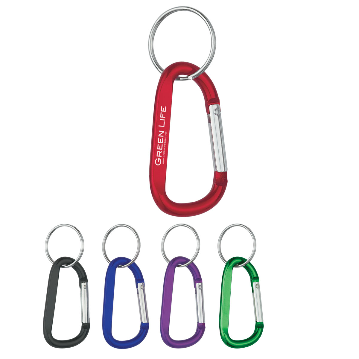 8mm Carabiner with Split Ring