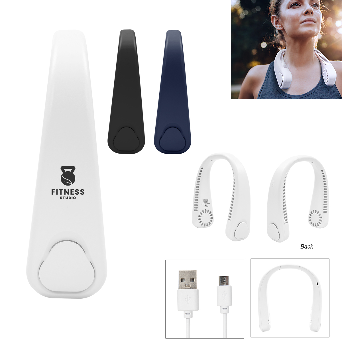 Hands Free Rechargeable Neck Fan