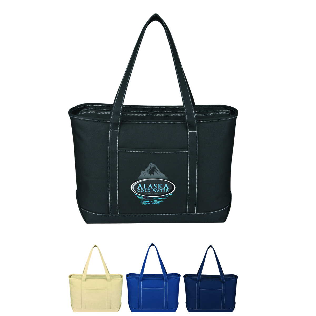 Large Cotton Canvas Yacht Tote Bag