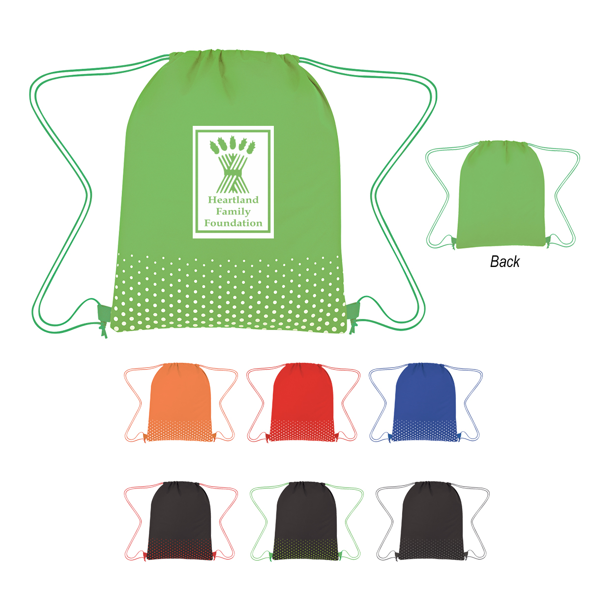 Connect-the-Dots Non-Woven Drawstring Bag