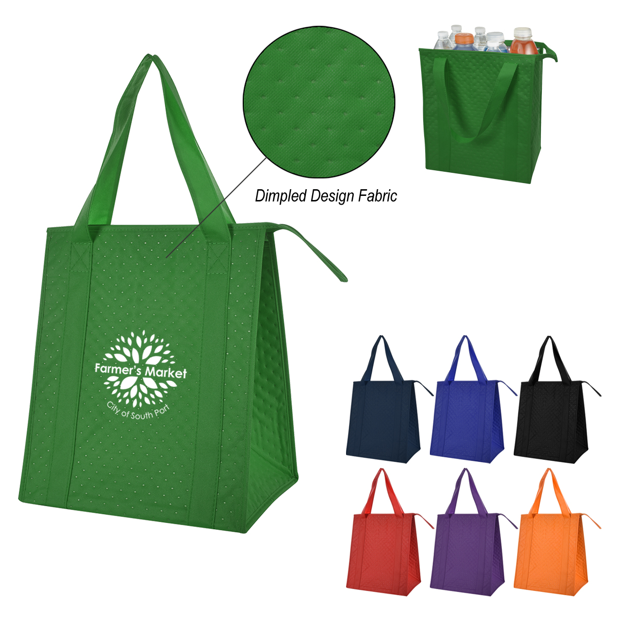 Dimples Non-Woven Cooler Tote Bag