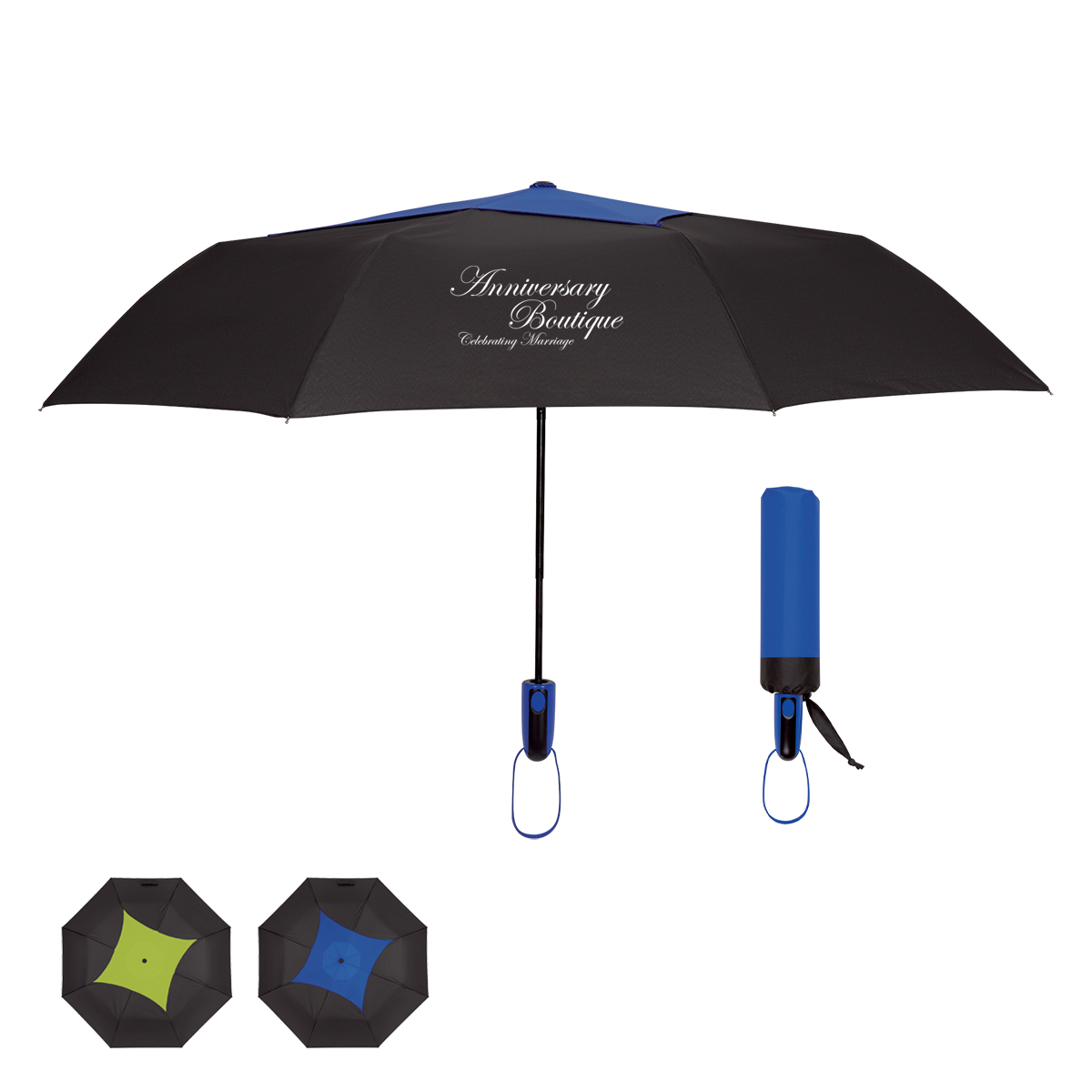 44" Arc Diamond Top Vented Umbrella