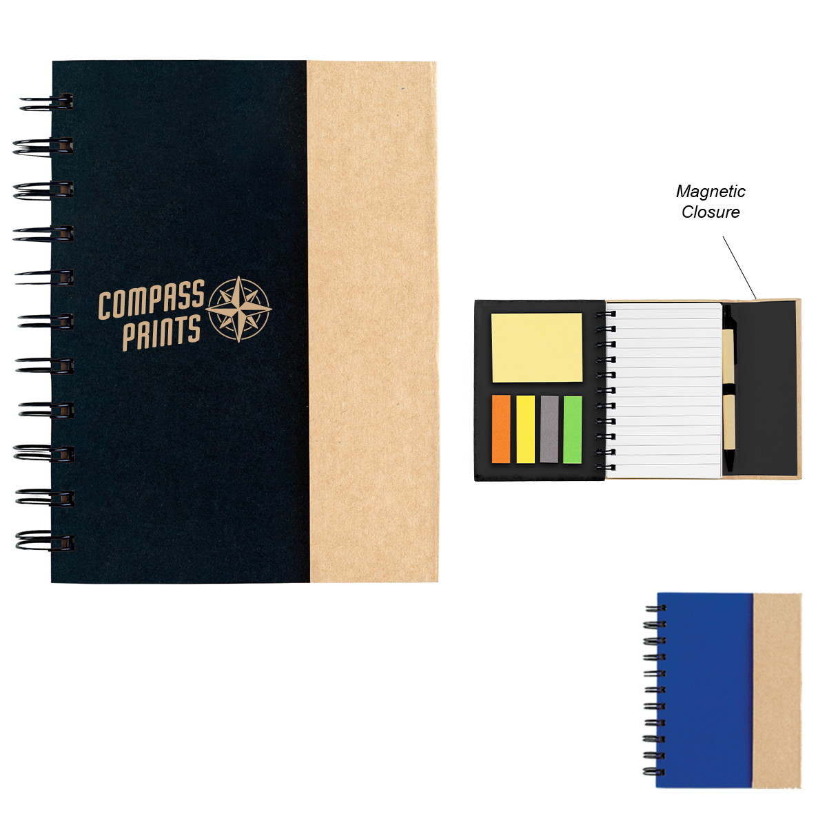 Small Spiral Notebook with Sticky Notes and Flags