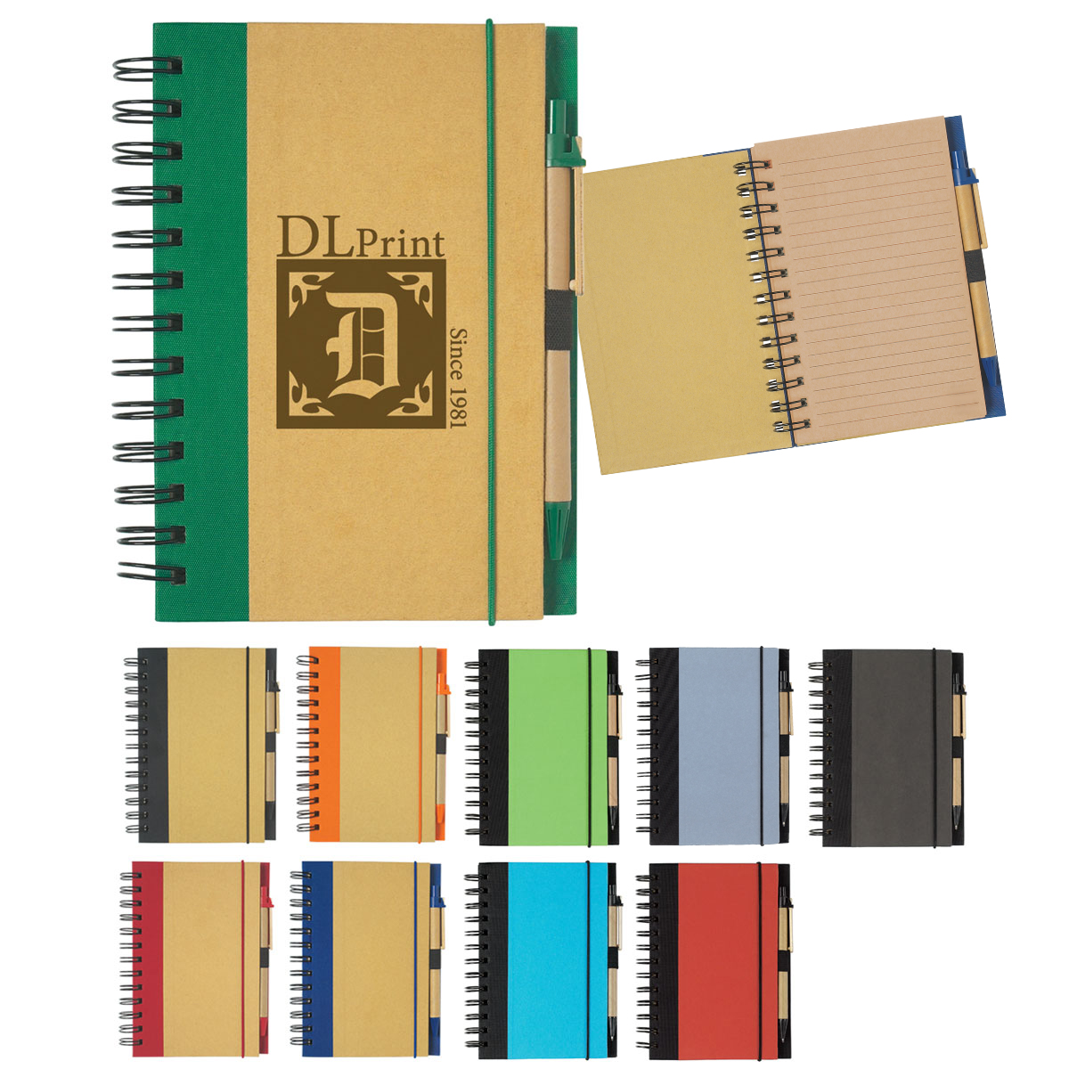 Eco-Inspired Spiral Notebook & Pen
