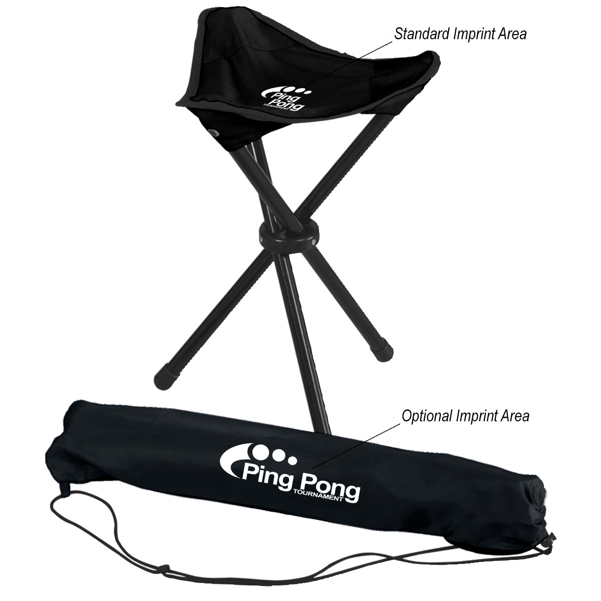 Folding Tripod Stool with Bag