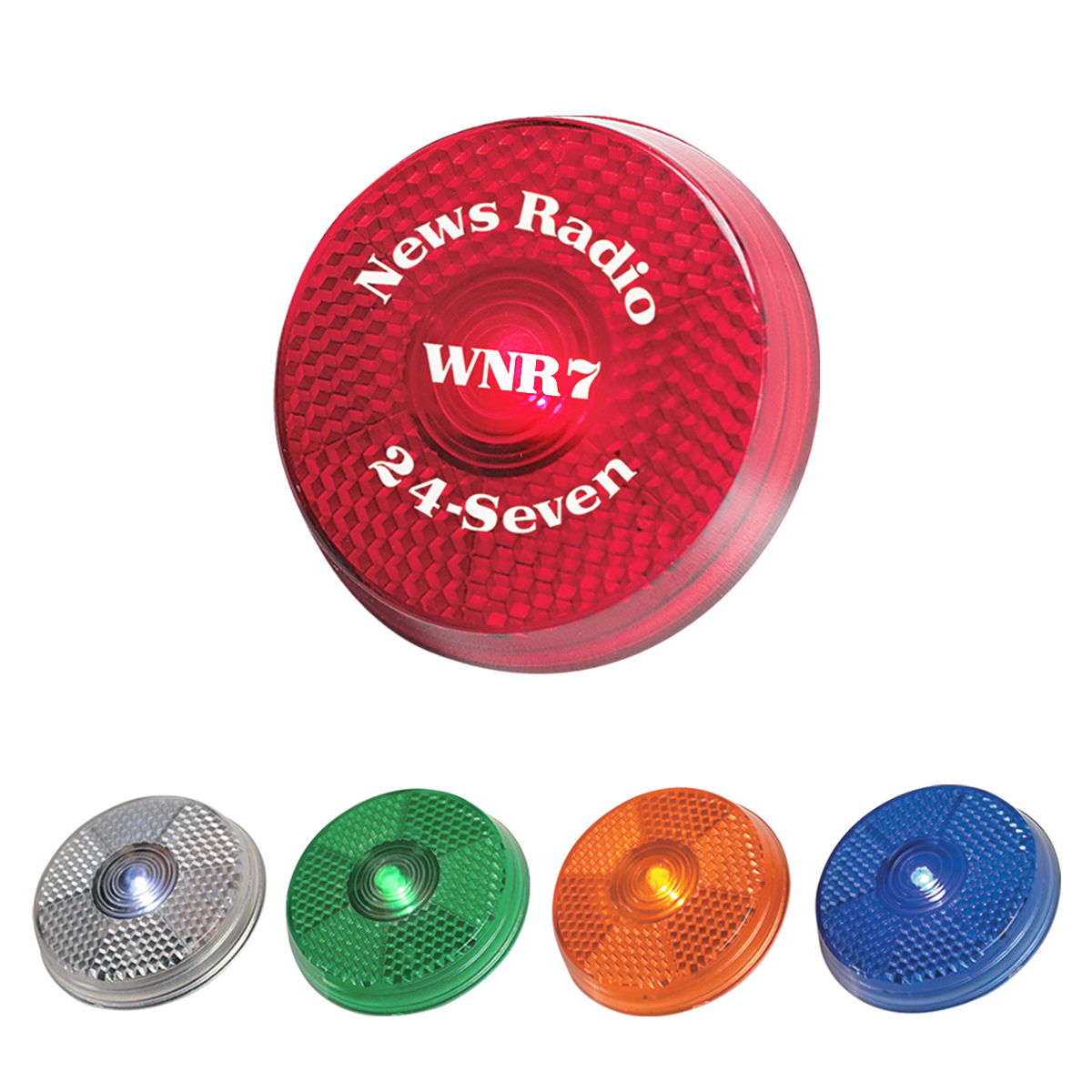 Round Blinking Light with Back Clip