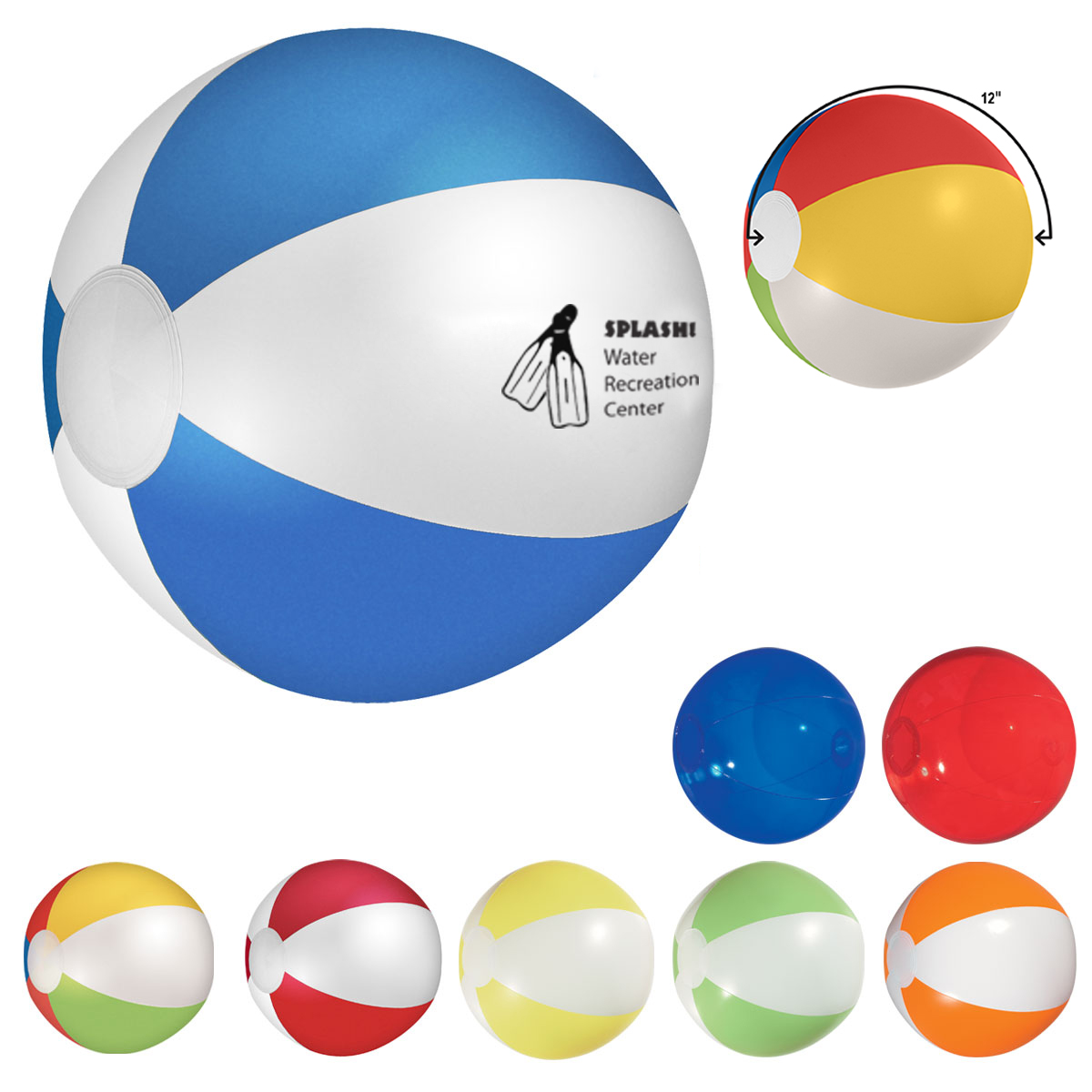 12" Inflatable Beach Ball