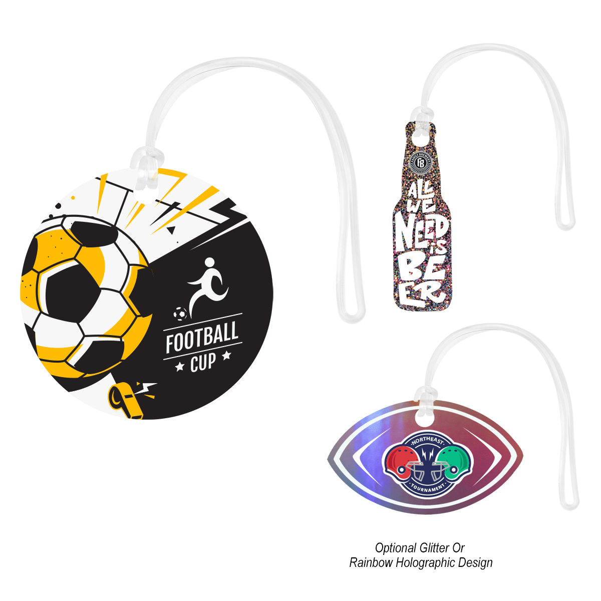 Acrylic Bag Tag – Custom Shapes 5″