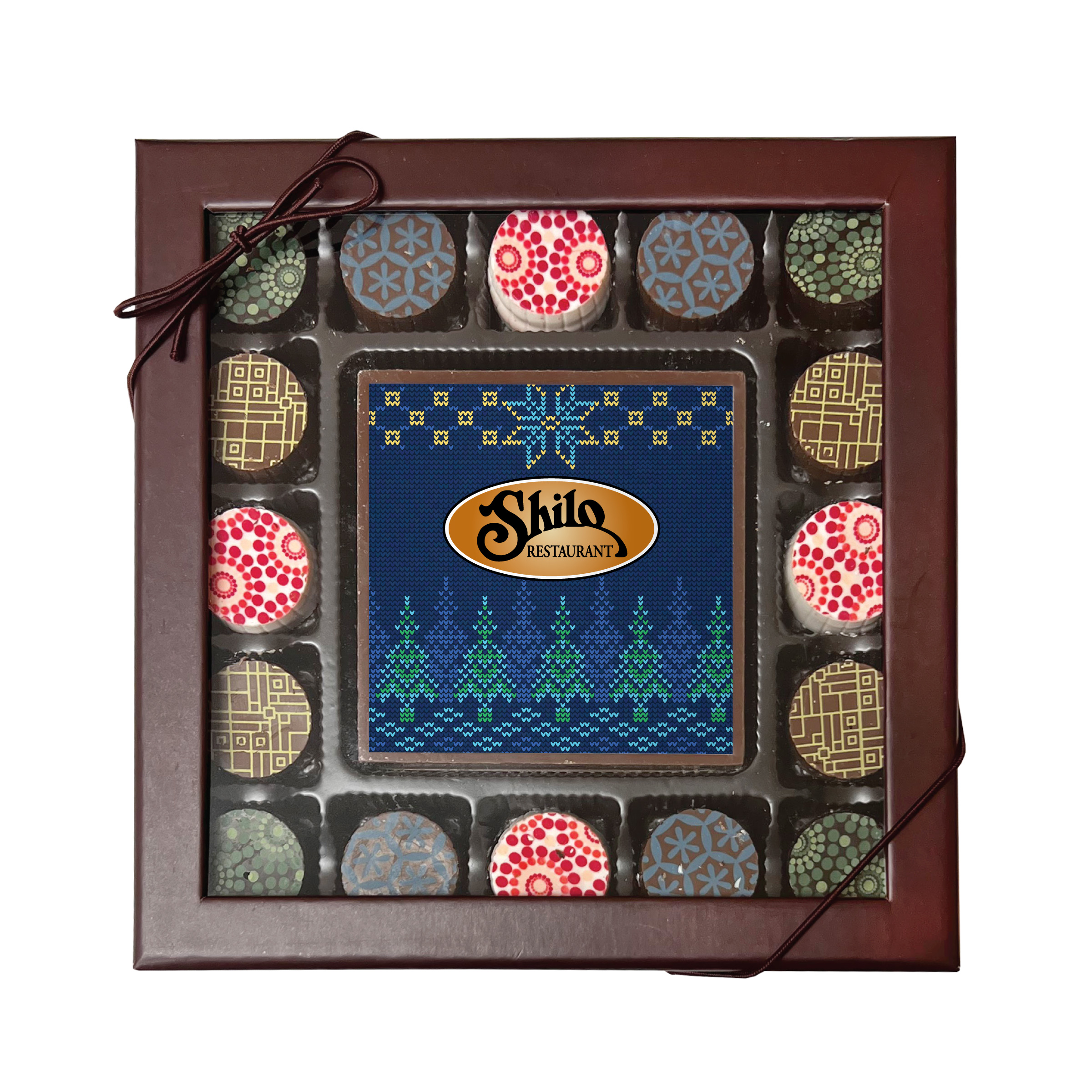 Custom Printed Chocolate Bar with 16 Truffles