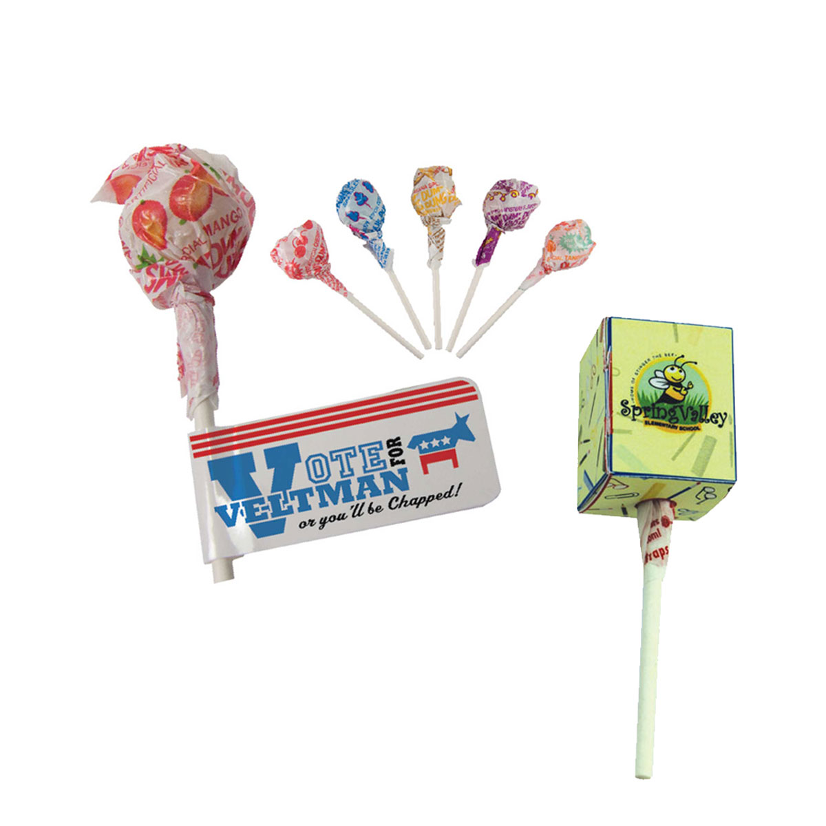Dum Dum with Flag or 4 Color Box