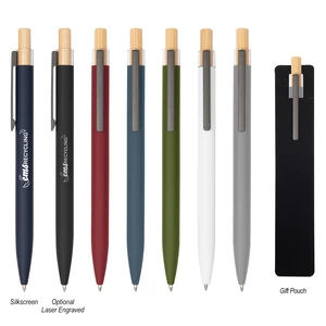 Recycled Aluminum Pen with Bamboo