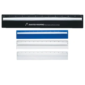 12" Plastic Ruler with Built-In Magnifying Glass