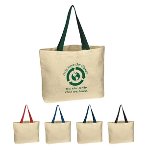 Natural 10 oz Cotton Canvas Tote Bag