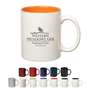 11 oz Colored Stoneware Mug with C Handle