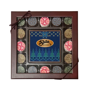 Custom Printed Chocolate Bar with 16 Truffles