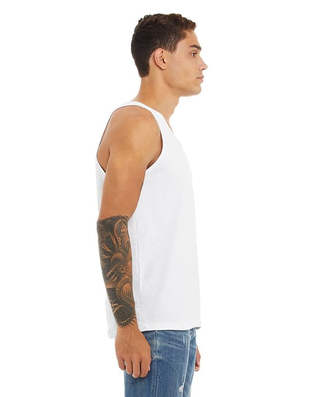 Bella Canvas Unisex Jersey Tank- White - Full Color Imprint view 2