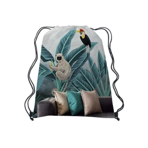 16" x 18" Full Color Canvas Drawstring Backpack