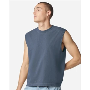 Unisex Heavyweight Cotton Garment-Dyed Mid-Length Muscle Tee - 207GD