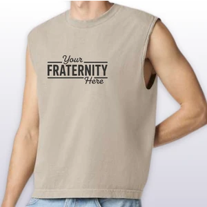 Unisex Heavyweight Cotton Garment-Dyed Mid-Length Muscle Tee - 207GD