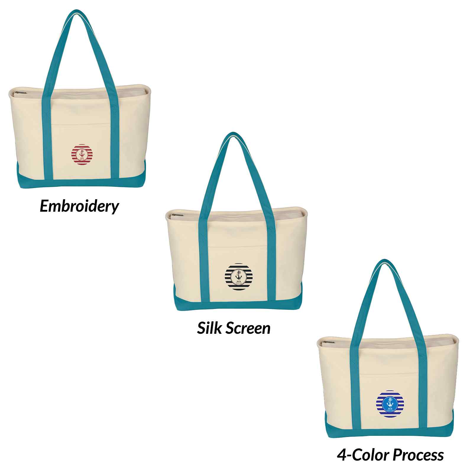 Large Starboard Cotton Canvas Tote Bag