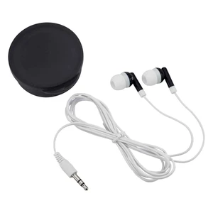 Earbuds In Round Plastic Case view 1