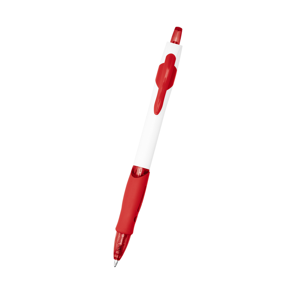 WHITE WITH RED