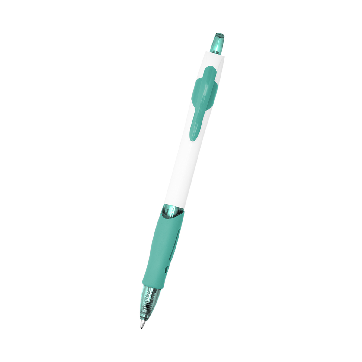 WHITE WITH TEAL