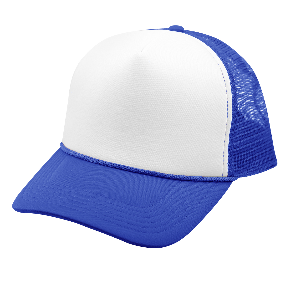WHITE WITH ROYAL BLUE