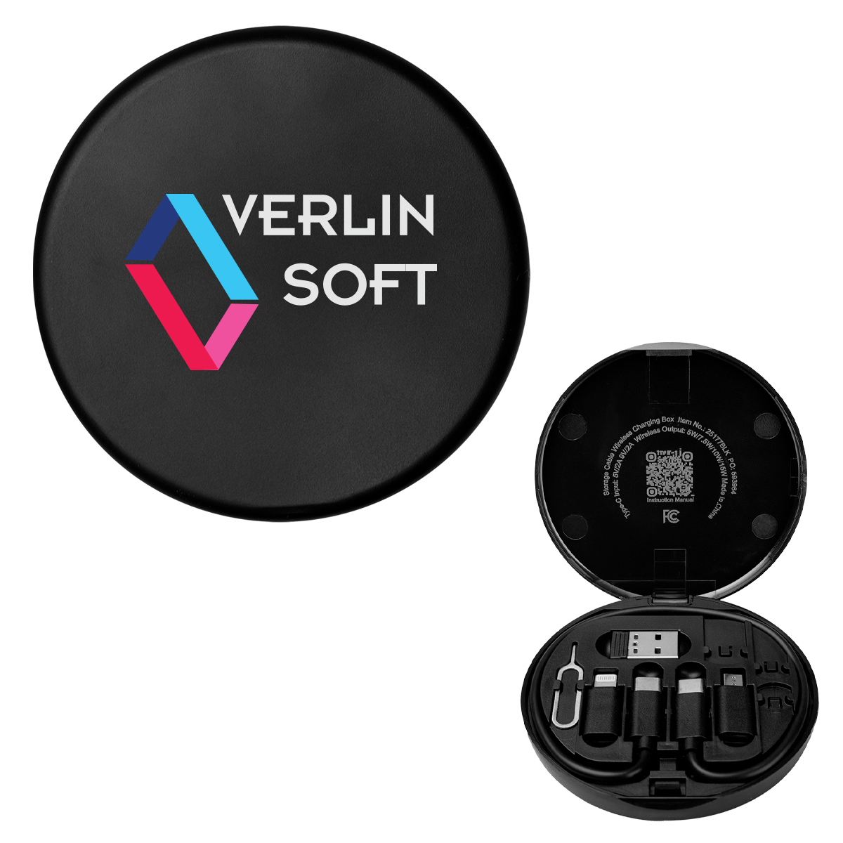 Charging Cord & Adapter Set In Wireless Charging Case