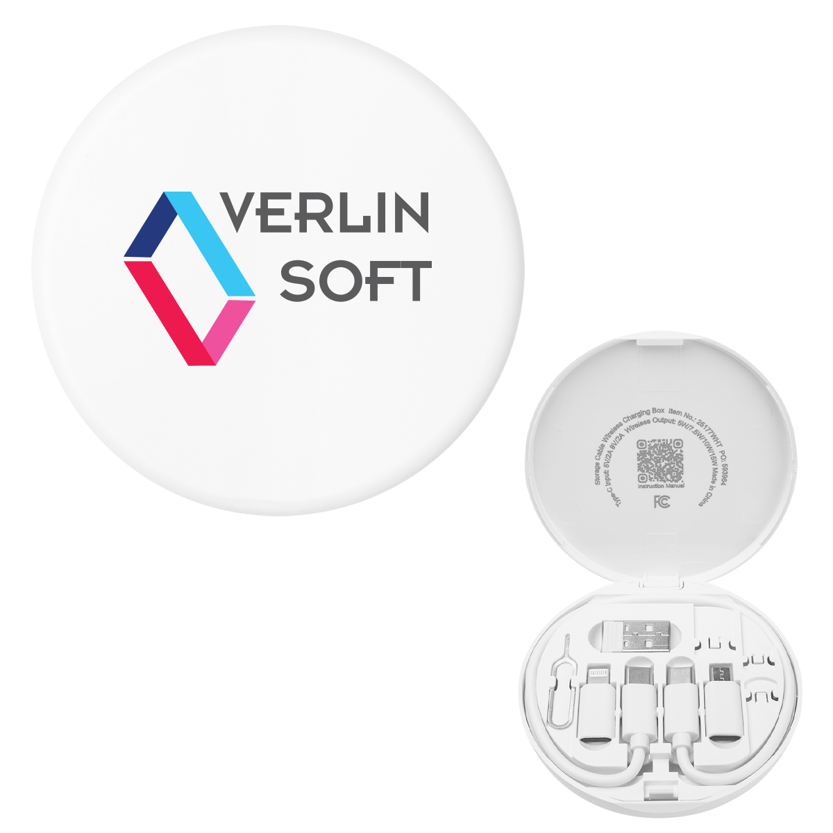 Charging Cord & Adapter Set In Wireless Charging Case
