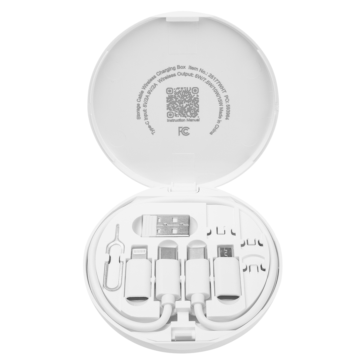 Charging Cord & Adapter Set In Wireless Charging Case