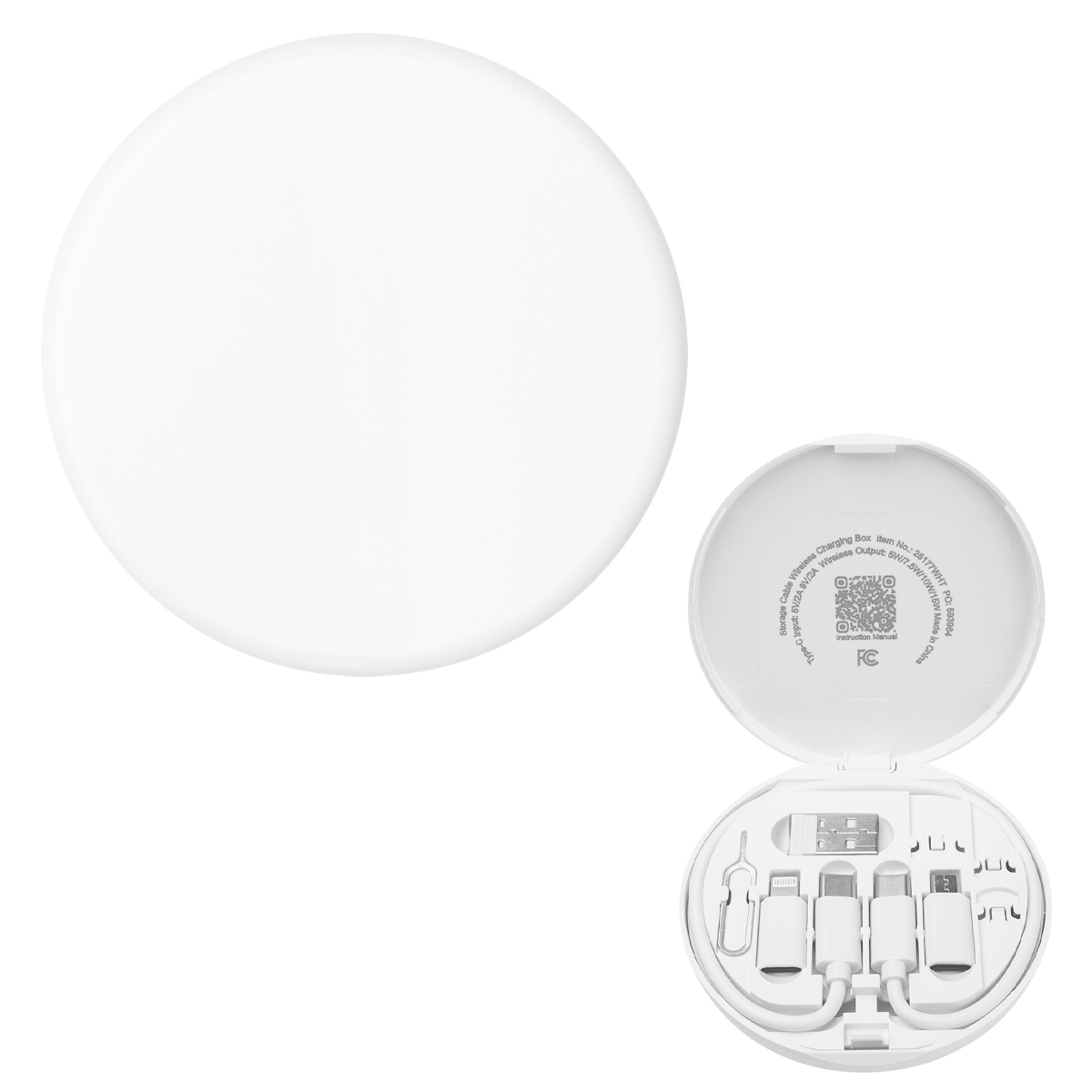 Charging Cord & Adapter Set In Wireless Charging Case