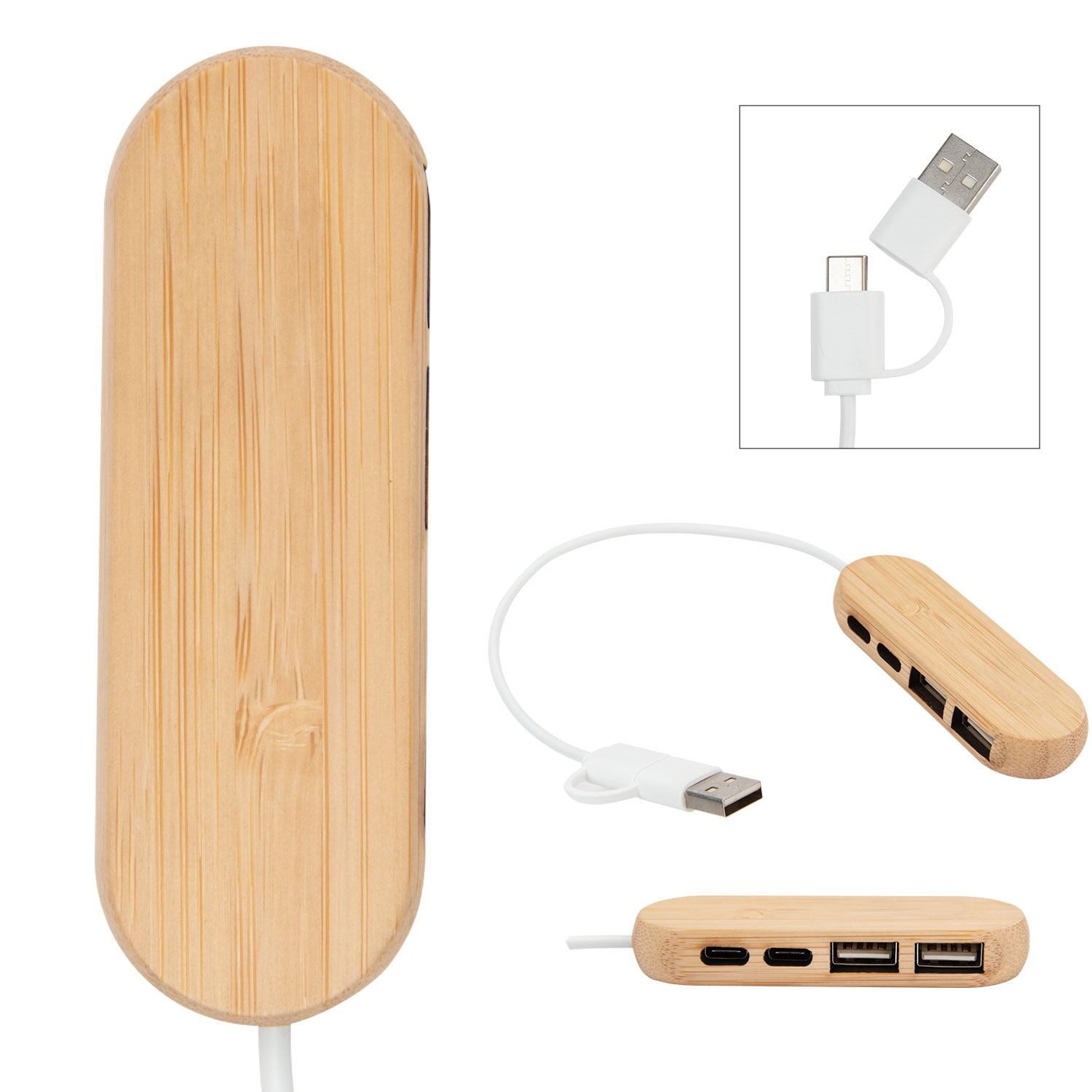 Dual Input Bamboo Hub