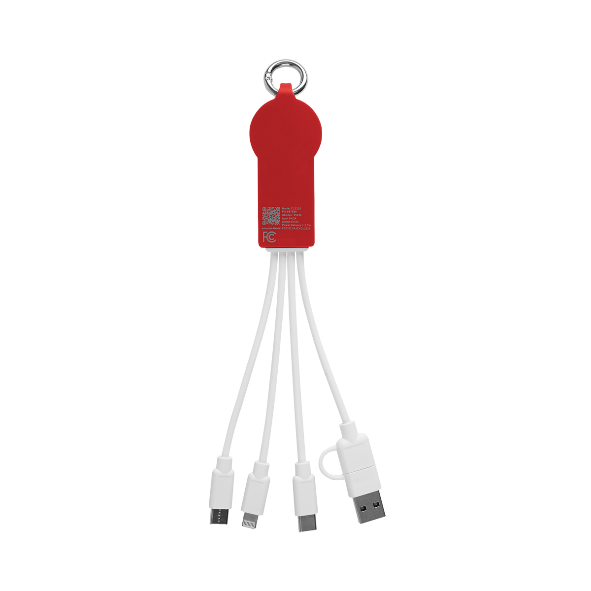 WHITE WITH RED