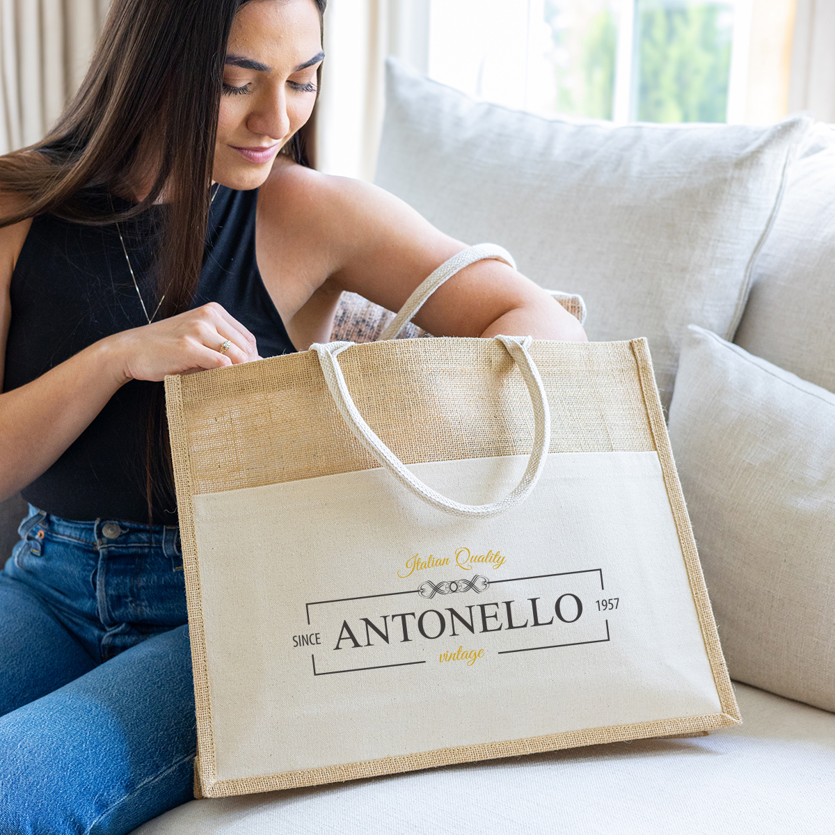 Julia Jute Tote Bag
