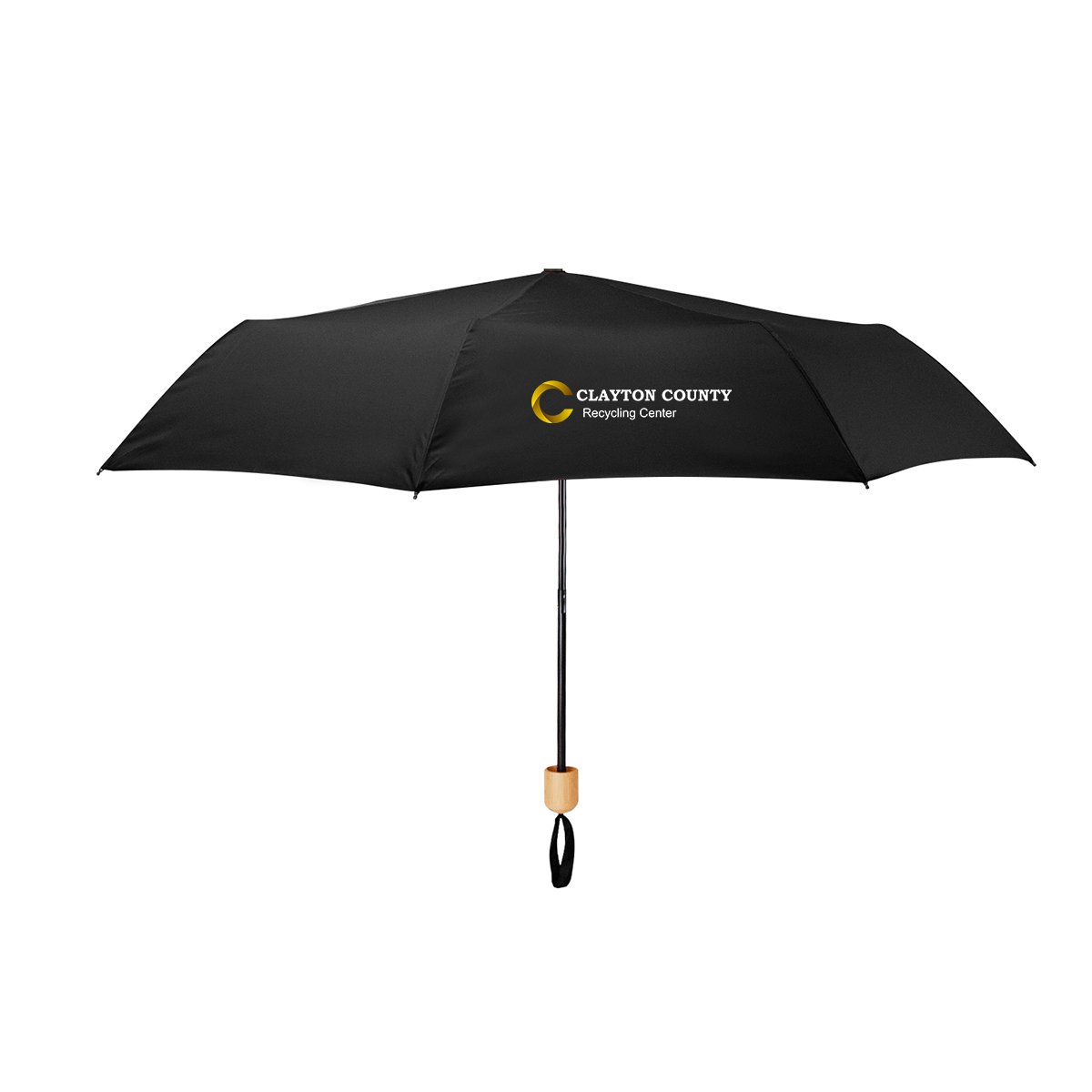 41\" Arc Umbrella With 100% RPET Canopy & Bamboo Handle