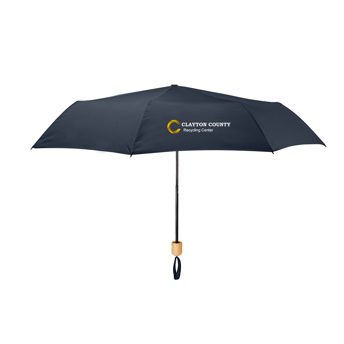 41\" Arc Umbrella With 100% RPET Canopy & Bamboo Handle