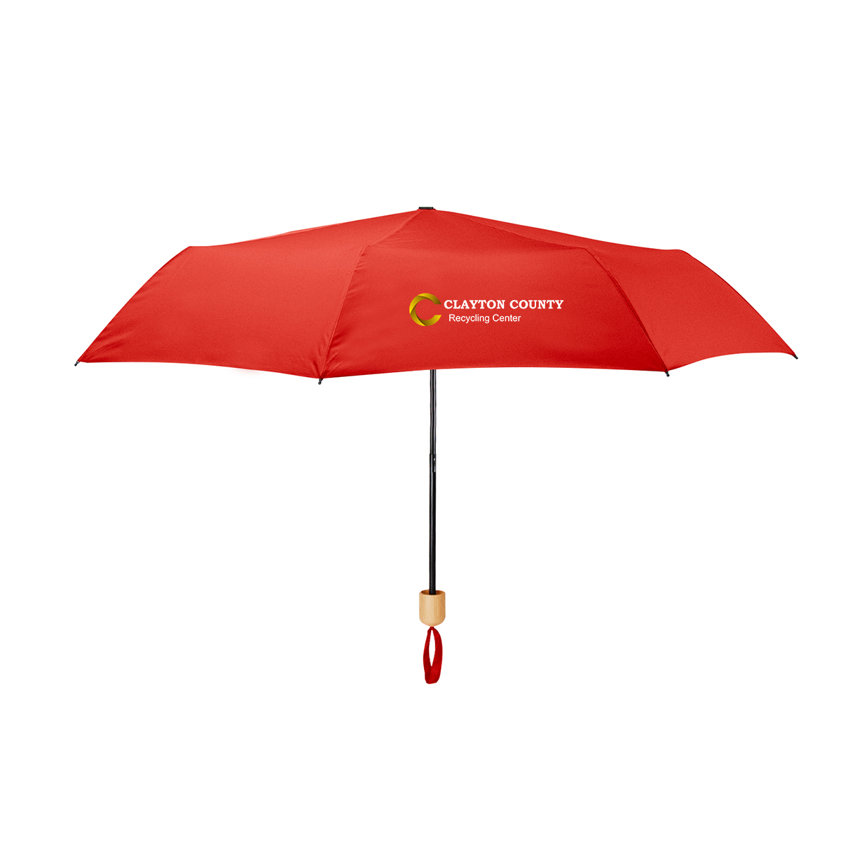41\" Arc Umbrella With 100% RPET Canopy & Bamboo Handle