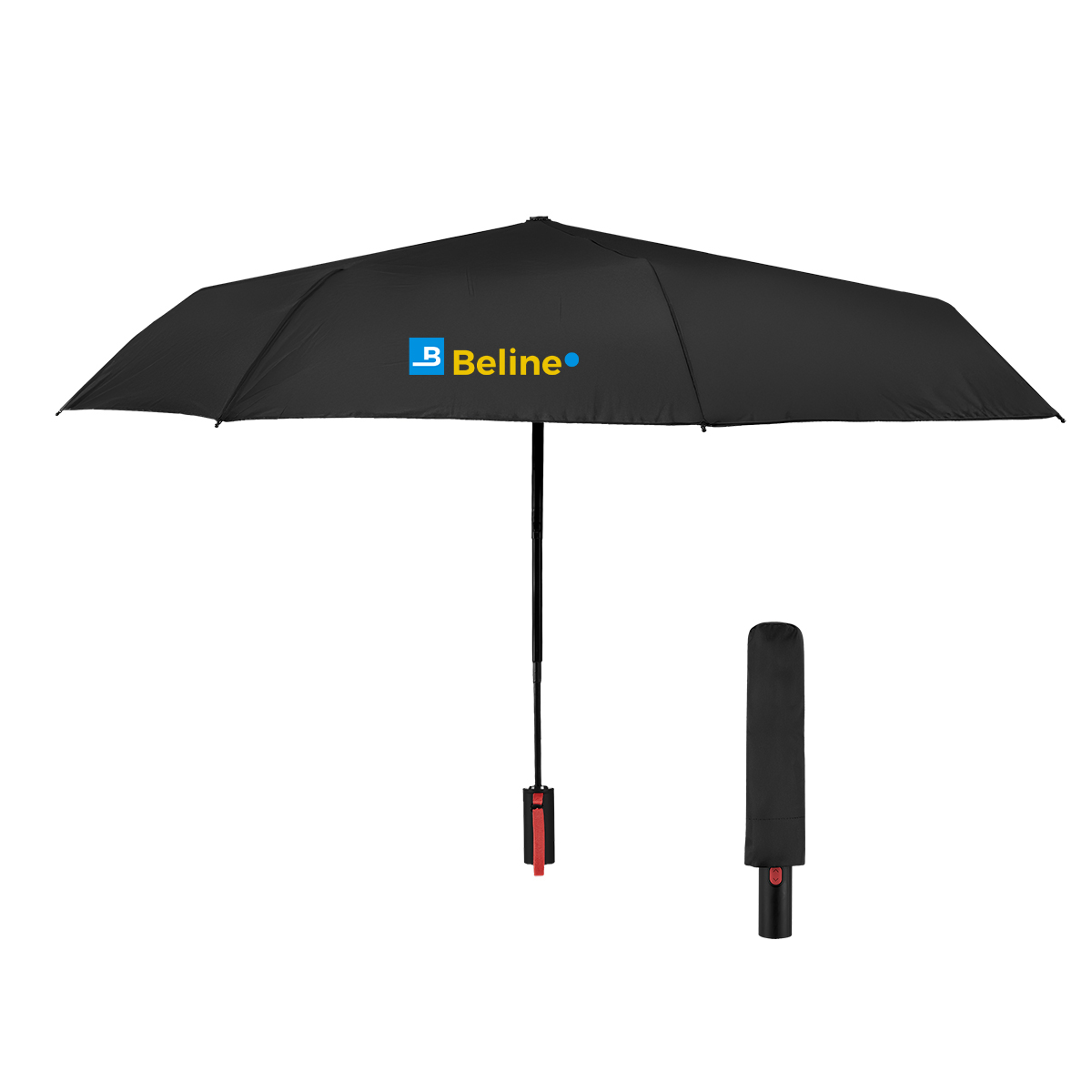 42\" Arc Telescopic Folding Umbrella With 100% rPET Canopy