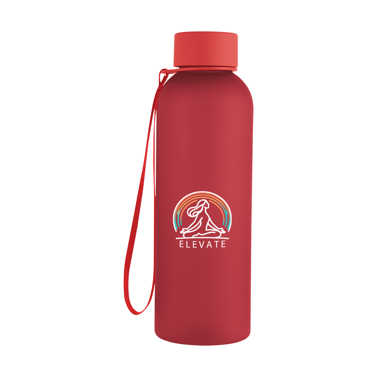 20 Oz. Morgan rPET Rubberized Bottle With Carry Strap
