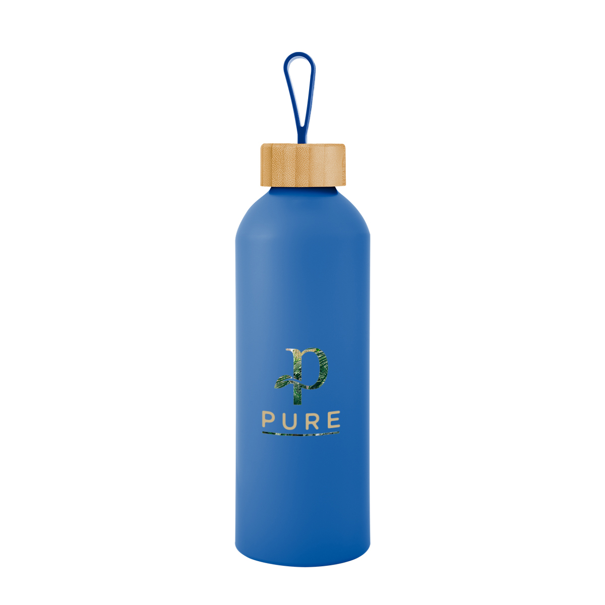 25 Oz. Blaire Recycled Aluminum Bottle With Bamboo Lid And Carry Handle