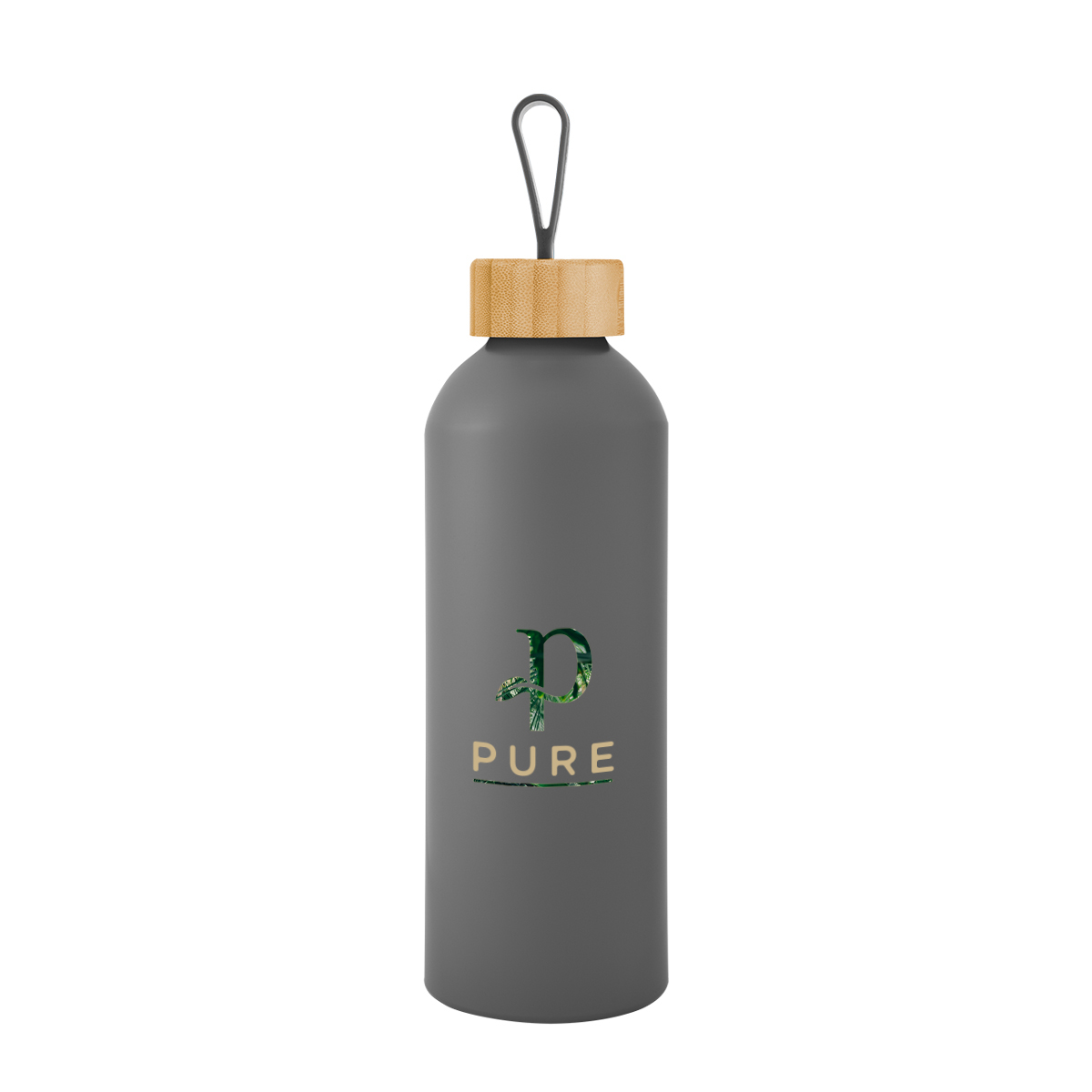 25 Oz. Blaire Recycled Aluminum Bottle With Bamboo Lid And Carry Handle