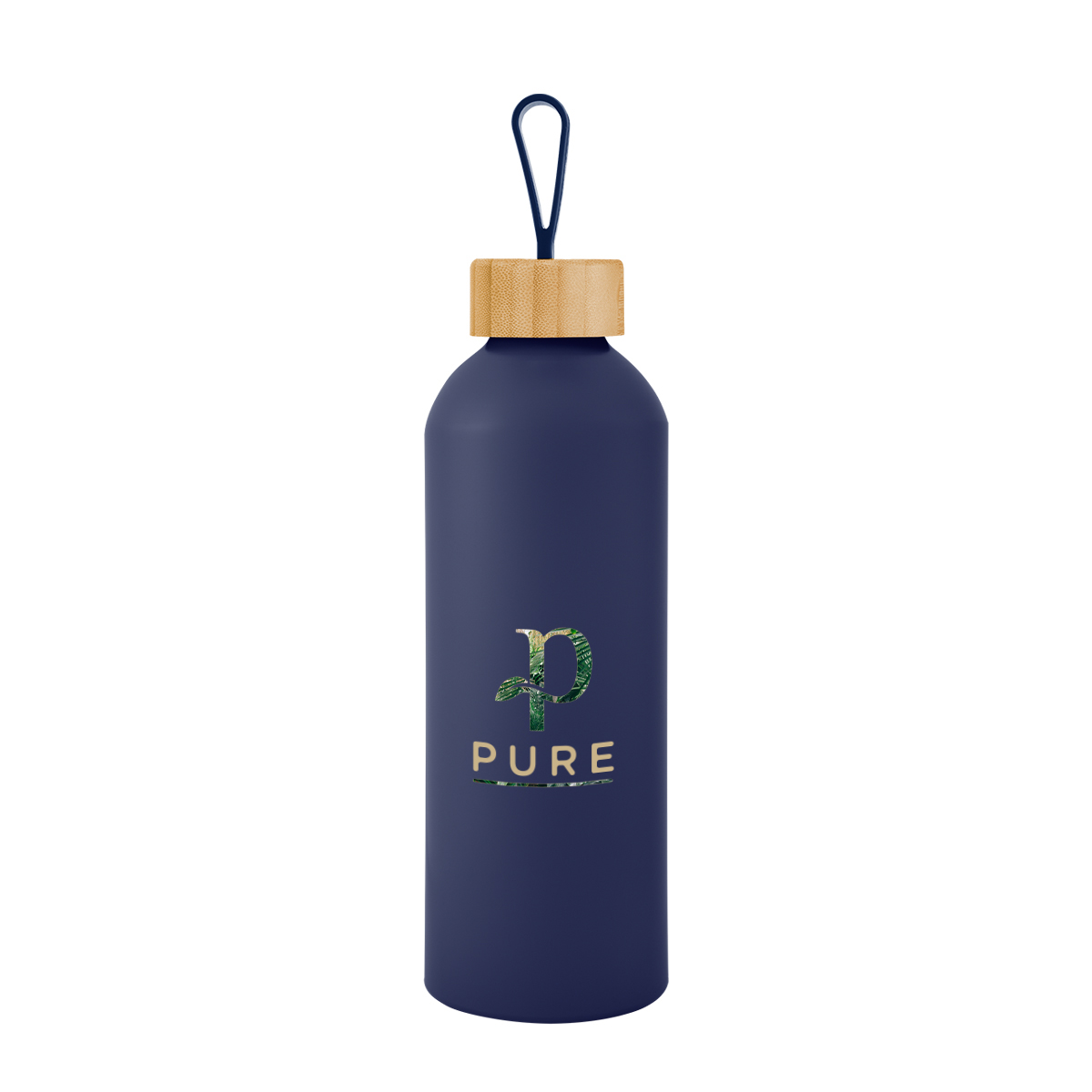 25 Oz. Blaire Recycled Aluminum Bottle With Bamboo Lid And Carry Handle